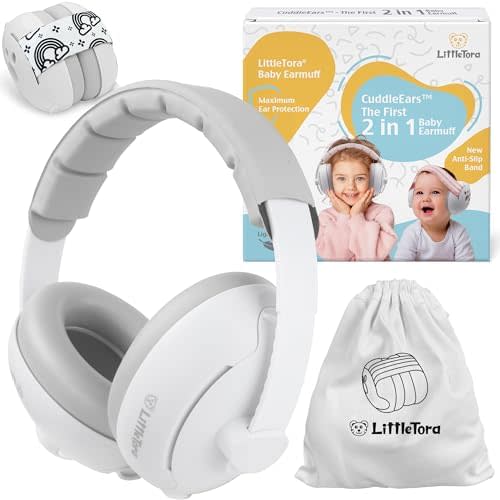 'CuddleEars' 2 in 1 Baby Ear Muff - Noise Canceling Infant Toddler Headphone Hearing Protection Earmuff for Plane