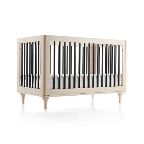 Babyletto Lolly Black & Washed Wood 3-in-1 Convertible Crib
