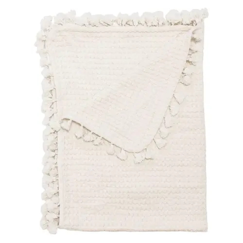 Crane Baby Birch Waffle Knit Blanket, Soft Cotton Nursery and Stroller Blanket, 100% Cotton, 36" x 36"