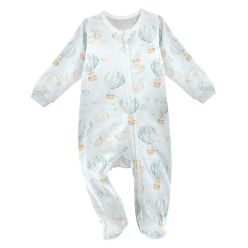 vvfelixl Flying Corgi Dog Baby Sleepers For Girl Boys Newborn Baby Play One-Piece Footies For 0-24 Months White