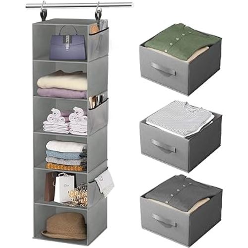 Drawer Organizer Clothes Set of 12 Grey - Dresser Organizer For Nursery,  Bedroom, Closet - The Perfect Baby Clothes Organizer and Storage & General