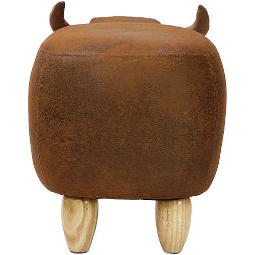 Taylor & Olive Brown Cow Ottoman - N/A