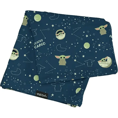 Milk Snob Star Wars The Child Baby Boy and Girl Swaddle Blanket, Soft Receiving, Security Bed and Play Blanket, Toddler and Infant Baby Bedding Registry and Shower Gifts, Newborn Essentials, 35x35