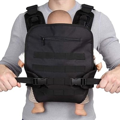 JumpOff Jo Military-Inspired Baby Carrier for Men - Soft Front Pack for Dads with MOLLE/PALS Compatibility