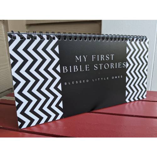 Bible story baby high contrast book for newborn gift for baby shower Christian gift for new mom baby contrast card tummy time sensory toy