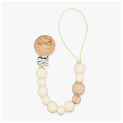 Ninni Co. Marshmallow Cream Pacifier Clip