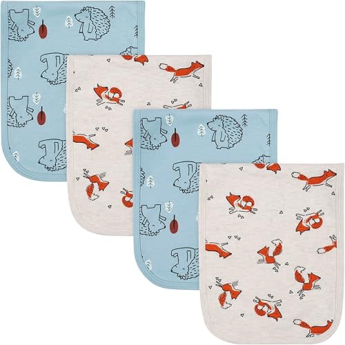 ONESIES 4-Pack Baby Boys Fox Burp Cloths