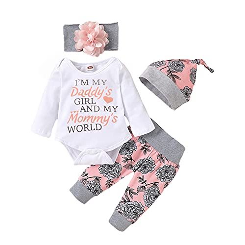 Yvowming Newborn Baby Girl Clothes Infant Baby Ruffle Romper +Pants + Headband Toddler Girl Outfits Set