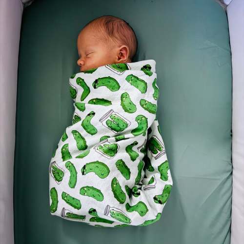 Swaddle Blanket: Pickle Print