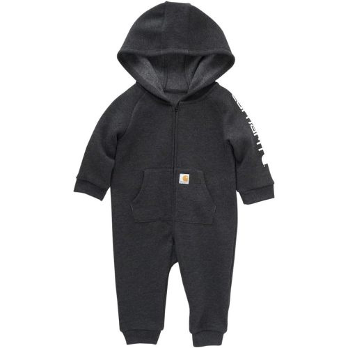 Carhartt baby-boys Long-sleeve Hooded Zip-up Footless Jumpsuit One-piece Hoodie