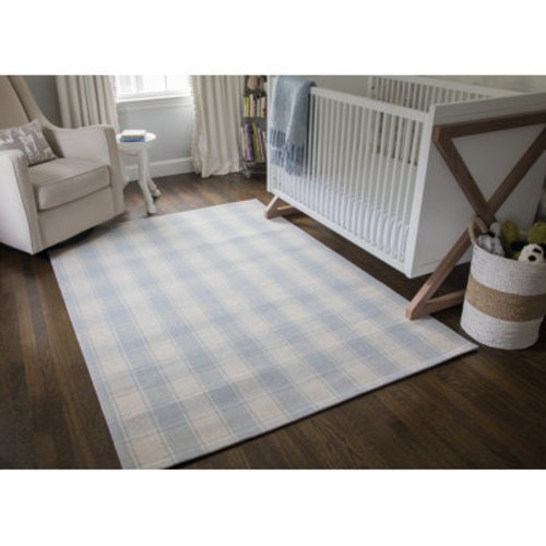 August Grove® Cureton Checkered Tufted Silver/Ivory Indoor Area Rug | Wayfair