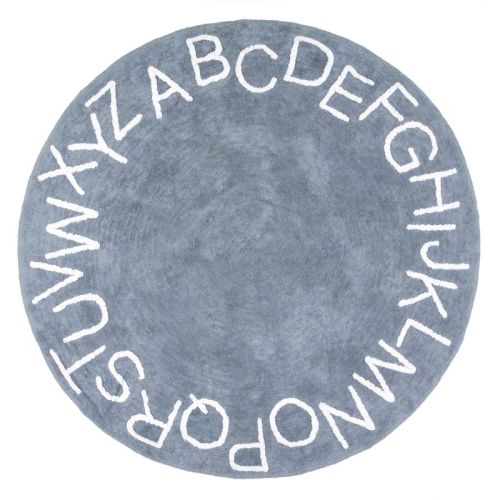 Nuloom Kids Washable Round Alphabet Indoor Area Rug, Size Round 6' Color Beige