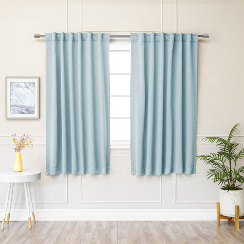 Ebern Designs Bantam Solid Blackout Thermal Rod Pocket Curtain Panels & Reviews | Wayfair