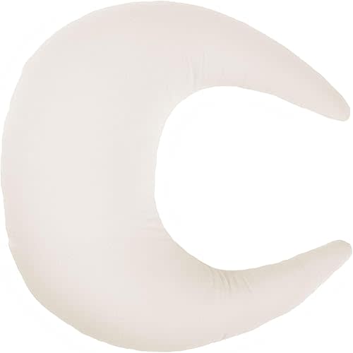 snuggle me Organic Nursing Pillow - Bottle & Breastfeeding Pillow with Organic Cotton Cover & Fiberfill, Machine Washable, Newborn Essentials Must Haves (Natural)