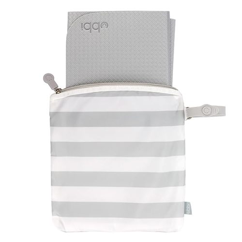 Ubbi On-the-Go Changing Mat with Carrying Bag, Soft and Comfortable Diaper Bag Accessory Must Have for Newborns, Easy to Clean, Portable Changing Pad, Gray - Gray Changing Mat & Bag
