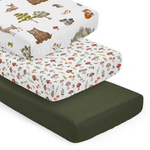 Sweet Jojo Designs Watercolor Woodland Forest Animals 3 Pack Fitted Crib Sheets by Sweet Jojo Designs & Reviews | Wayfair