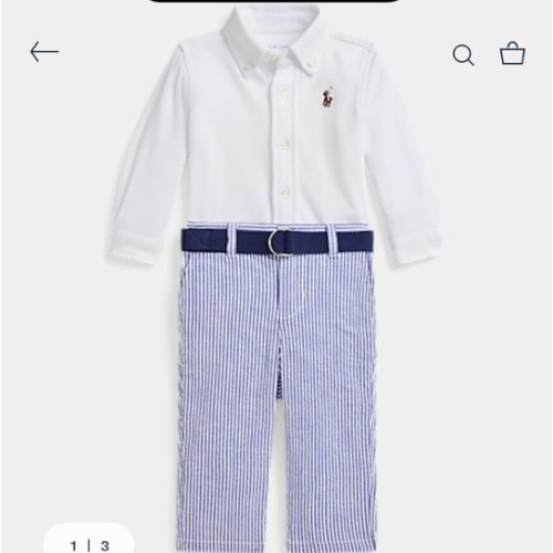 Shirt, Belt & Seersucker Pant Set