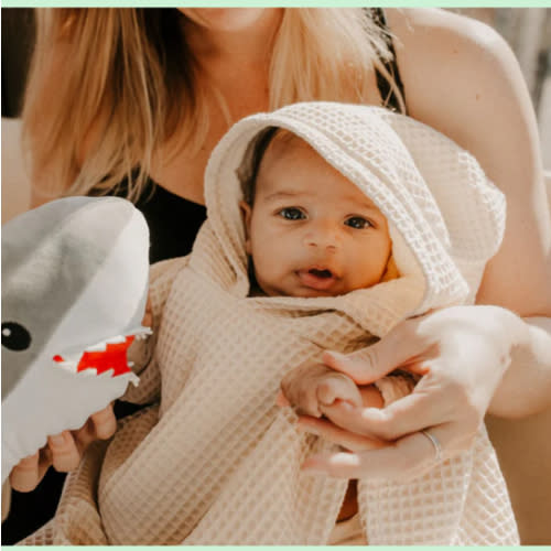 Hooded Poncho Towel - Cloud, Small (0-3 Yrs)