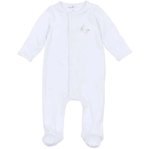 Vintage Stork Footie- White – Children's Edit