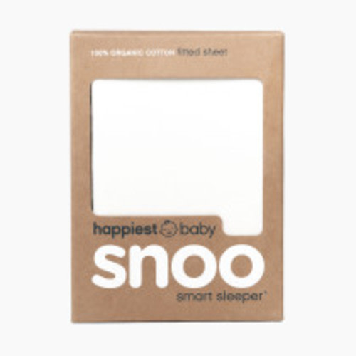 Happiest Baby 100% Organic Cotton SNOO Baby Bassinet Fitted Sheet - White