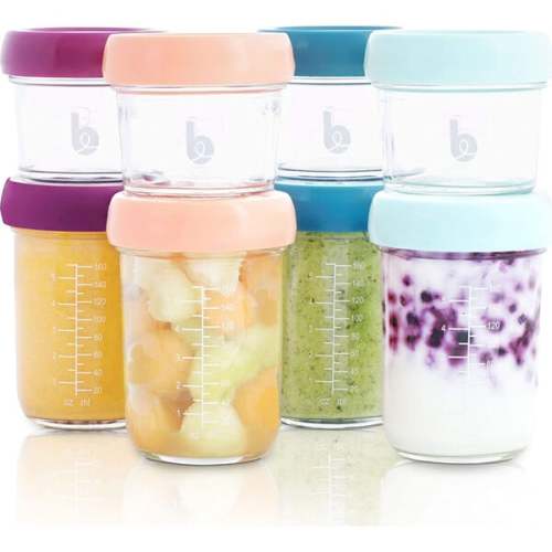 Leak Proof Glass Babybowls 4 x 4oz + 4 x 8oz - Babymoov | Maisonette