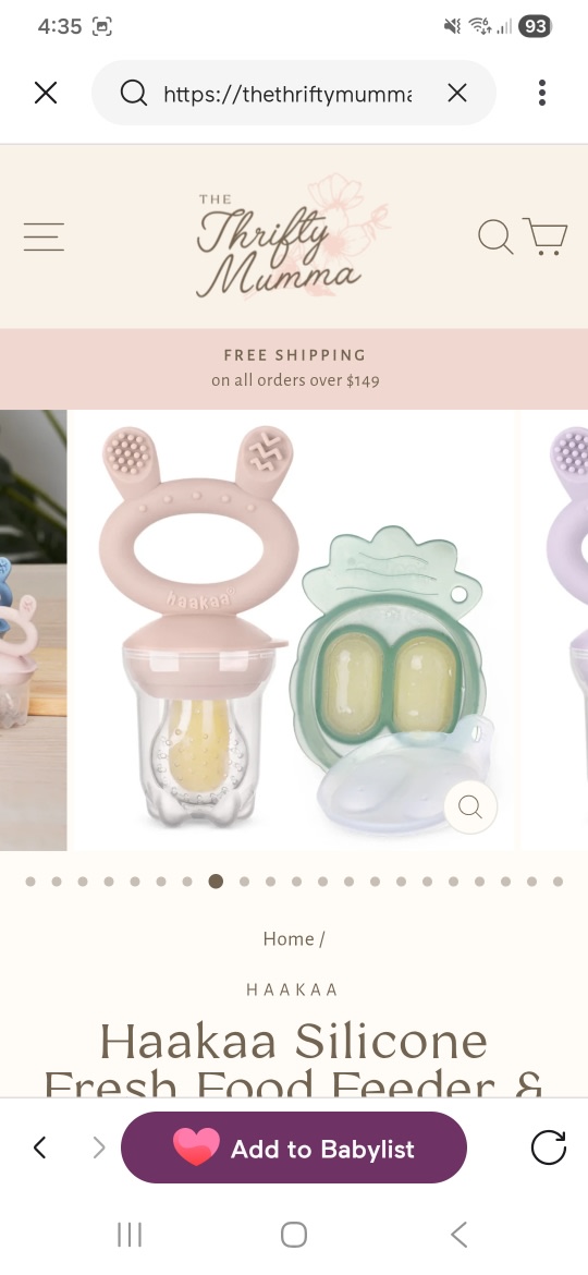 Haakaa Silicone Fresh Food Feeder & Mini Nibble Tray Combo