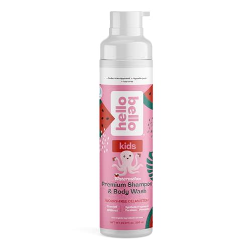 Hello Bello Watermelon Shampoo & Body Wash - Tear-Free, Hypoallergenic, Dermatologist & Pediatrician Tested Formula for Babies and Kids - 10 FL Oz (Packaging may vary)