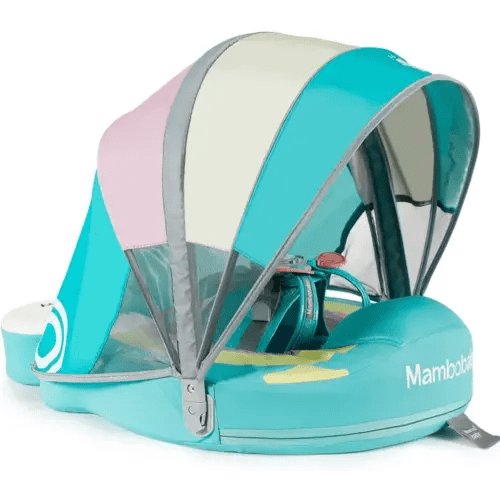 Upgraded Baby Pool Float Newest Mambobaby Swim Float Non-Inflatable Baby Floats with Canopy for 3-24 Months Float for Infant Swim Ring