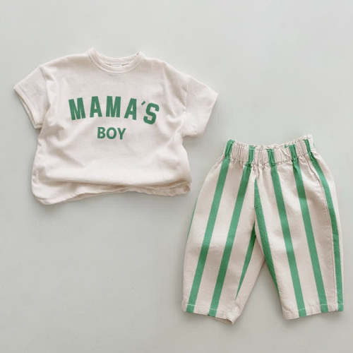 Mama Boy Printed Baby Set