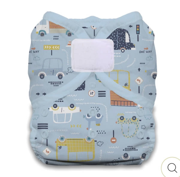 Thirsties Duo Wrap - Hook and Loop Size 2 Traffic Jam