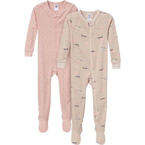 Gerber unisex-baby 2-pack Footed Pajamas