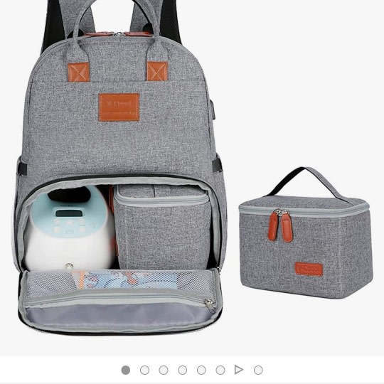 V-COOOL Breast Pump Bag Backpack, Tote Bag with 15.6 Inch Laptop, Fits Most Breast Pumps and Cooler Bag, Pumping Bag for Working Mom(Black)