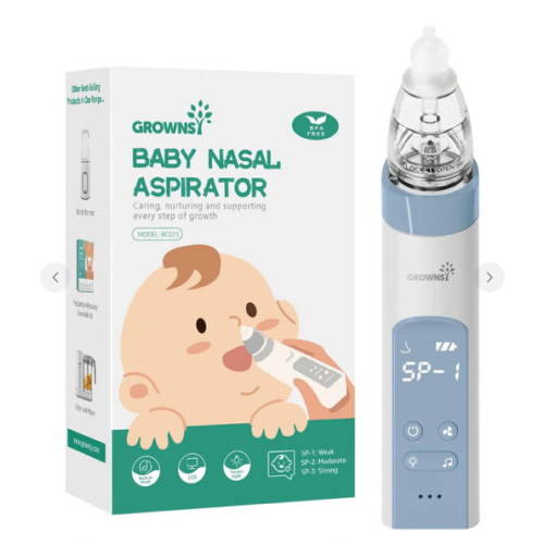GROWNSY Adjustable Suction Nasal Aspirator with 3 Soft Tips