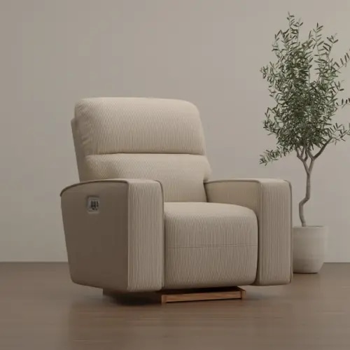 Power Rocker Recliner with Lumbar