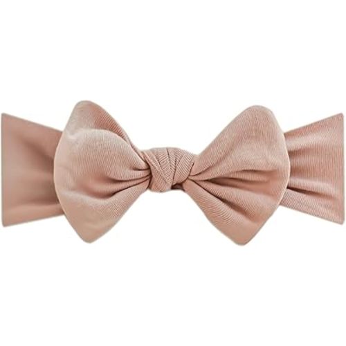 Copper Pearl Baby Bows: Stylish Headbands for Baby Girls, Premium Soft and Stretchy Baby Headbands, Perfect for Newborns, Trendy Designs - Pecan
