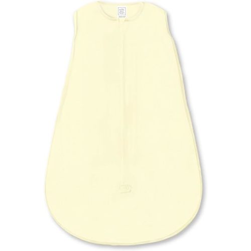 SwaddleDesigns Baby Sleep Sack 6-12 months, Cotton Knit Wearable Blanket with 2-way Zipper, Non-Weighted Sleeping Sack for Safer Sleep, Pastel Yellow, Medium