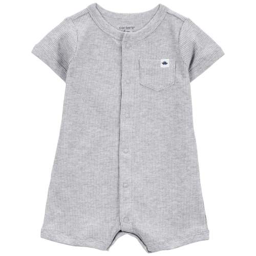Baby Thermal Short-Sleeve Romper - Gray - Carter's | Carter's