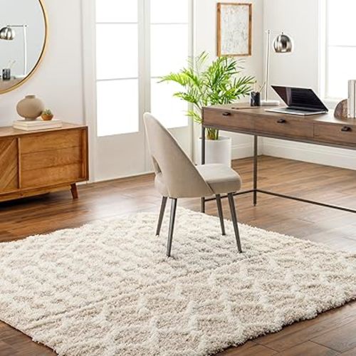 6’7” Square Beige Area Rug