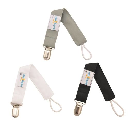 Babygoal White Black Pacifier Clips, 3 Pack Pacifier Holder Clips for Boys and Girls Fits for Most Pacifier Styles & Baby Toys and Baby Gift MP01