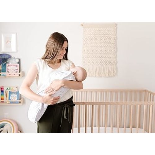 Dreamland Baby Sleep Swaddle | Gently Weighted Sleep Swaddles 100% Natural Cotton 2-Way Zipper Machine Washable and Dryable | Newborn/Infant Swaddle Transition Swaddle Sleeping Bag
