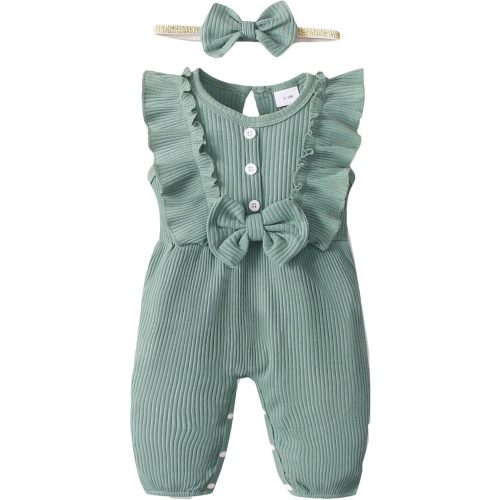 Mioglrie Newborn Baby Girl Clothes One Piece Jumpsuits Clothes Short Sleeve Rompers Summer Clothes for Baby
