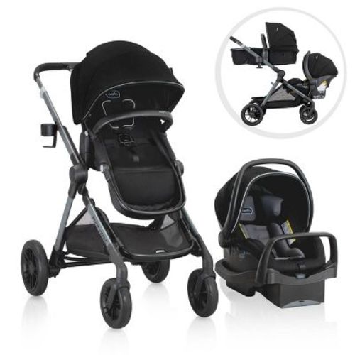 Evenflo Pivot Xpand Travel System With Litemax Infant Car Seat - Ayrshire Black