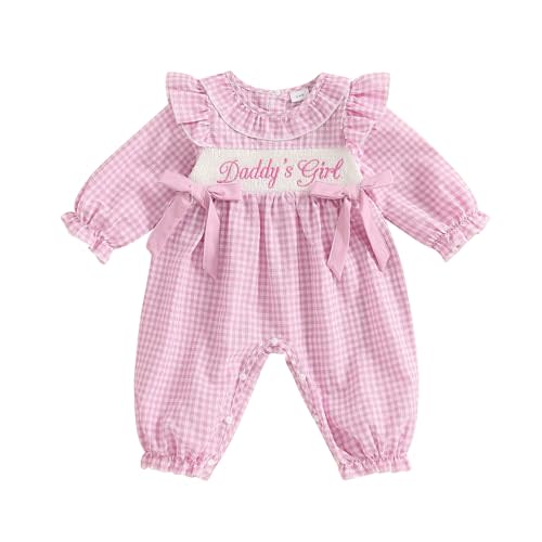 Socutebabe Newborn Baby Girl Fall Clothes Going Coming Home Outfit Ruffle Plaid Romper Cute Jumpsuit Vintage Outfits