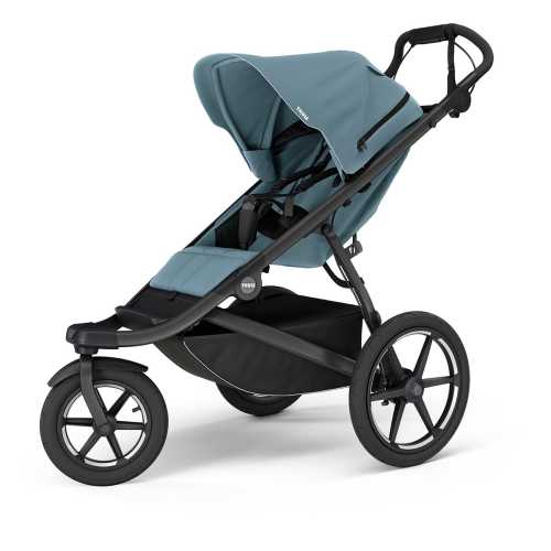 Thule Urban Glide 3 Single Jogging Stroller with NON-Magnetic Buckle - Mid-Blue