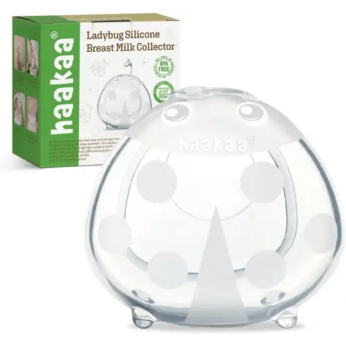 haakaa Ladybug Milk Collector Breast Milk Saver Breast Shell for Breastfeeding, Collect Breastmilk Leaks, Skin-Friendly and Easy to Wear (1.4oz/40ml,1PC)