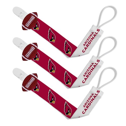 BabyFanatic Officially Licensed Unisex Baby Pacifier Clip 3-Pack NFL Arizona Cardinals