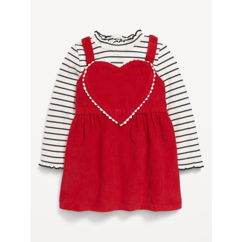 Printed Mock-Neck Top and Corduroy Heart Dress Set for Baby | Old Navy