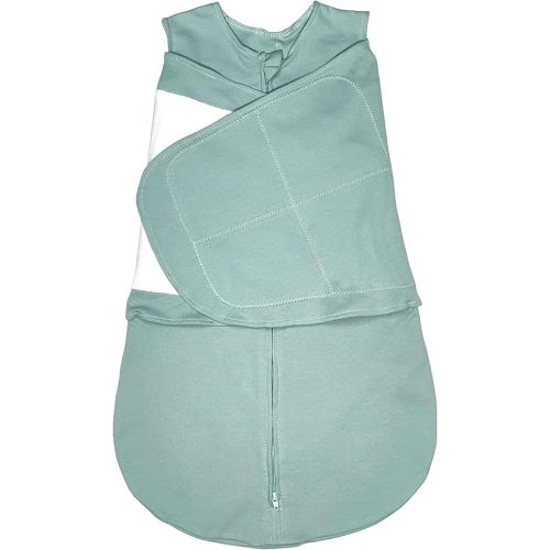 Swaddle Sack for Baby Babies Adjustable Swaddles Sack Cotton Sleeping Bag for Infant Boys and Girls (Grayish Blue, 3-6 Months)