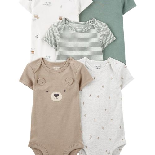 multi Baby 5-Pack Short-Sleeve Bodysuits | Carter’s Oshkosh Canada