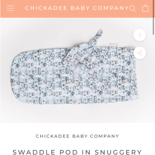Swaddle Pod in Snuggery Breeze Otters Pine Lullaby